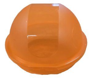 Plastic Box Round - Orange - 13x13x9cm