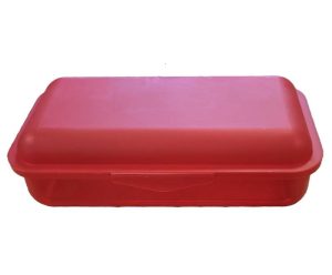 Plastic Box Long - Red - 18.5x14x6cm