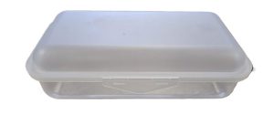 Plastic Box Long - Transparent - 18.5x14x6cm