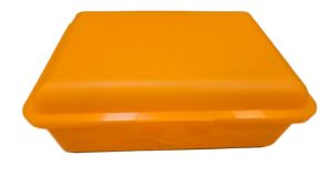 Plastic storage container - 19x14x6cm - Orange