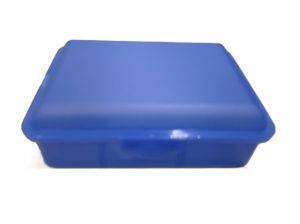 Plastic storage container - 19x14x6cm - Blue