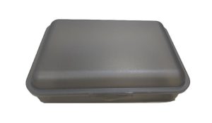 Plastic Bread box 22x16x7cm - Half Transparant