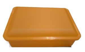 Plastic storage container - 19x14x6cm - Mandarine