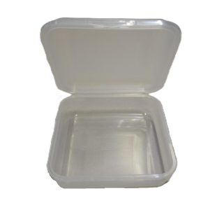 Plastic Storage container - 16x16x5,5cm -Transparant