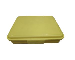 Plastic Pills Storage box - Yellow 16x13.5x3.5cm