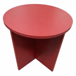 Side Table MDF, Red - D40 x 40 cm, WEB packing