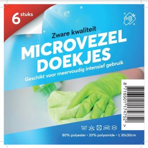 Microfiber cloth 30x30cm - 6 pack (4752)