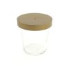 Glass jar with golden lid 5 x 4.5cm