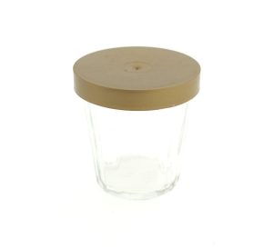 Glass jar with golden lid 5 x 4.5cm