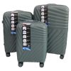 Suitcase set of three - PP618 - Grey Blue