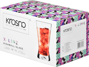 KROSNO Highball glass X-Line 360ml s/6