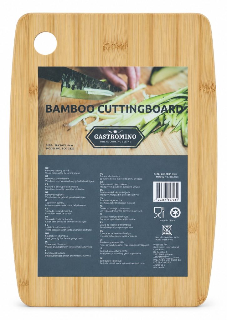 Gastromino Bamboo cutting board oval - 28x20x1cm